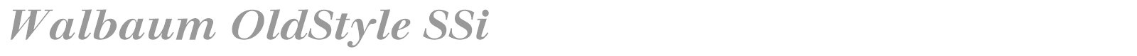Walbaum OldStyle SSi font preview